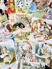 Alice In Wonderland Junk Journal Scrapbook Kit 20 Vintage Themed Pictures #WA2
