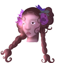 Princess Sticker | Pink Orchid Fairy Whimsical original Art