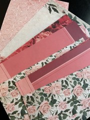 Junk Journal 80+ pieces Red Pink Love Curated Lot Unique Book Pages & more
