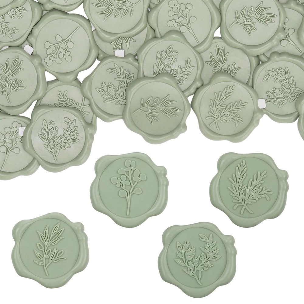 60Pcs Wax Seal Stickers, Wedding Invitation Envelope Seal Stickers Adhesive B…