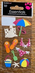 KeepSake Essentials Vacation Bikini Beach Umbrella 🏖Sandcastle Ocean Stickers