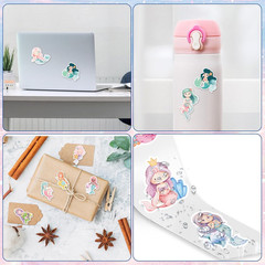 1000 Mermaid Stickers 3 Inch Decals 16 Designs for Gift Bags or Scrapbooking