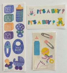 Baby Boy Sticker Lot: 25 Frances Meyer, Mrs. Grossman, NRN Designs, Hallmark