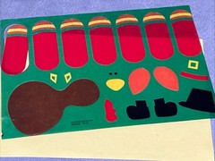 Vintage Stickers Collectible Thanksgiving Make A Turkey Craft Stickers 7 sheets