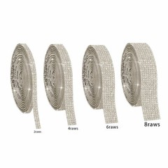 Self Adhesive Crystal Rhinestone Sticker Diamond Ribbon DIY Car Phone Bags Decor