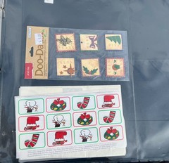 Crop In Style Binder ~ 17 Sheets of Christmas Stickers ~ Navy Blue with Strap