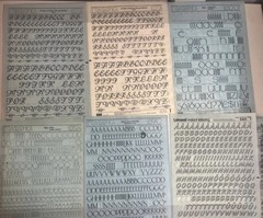 Letraset Letters Numbers Lot Of 85+ Sheets Many Fonts/Sizes + Chartpak Formatt