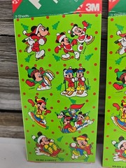 Vintage Disney Mickey Minnie Mouse Ski Skate Xmas Removable Stickers 3M Sealed 2