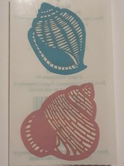 Vintage Mrs Grossman’s Stickers SEASHELLS 4 small mods = 8 pearlescent 2 laser