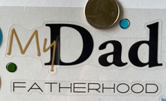 FATHER KNOWS BEST Phrase Cafe Mylar Stickers(24pc)Sticko•Fishing•Dad•King •Papa