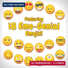 Emoticon Stickers for Kids – 1.5″ Circles – Smile Stickers for School and Home,