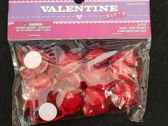 VALENTINE CRAFTS 1″ Red Plastic Heart Stickers – 20 pcs