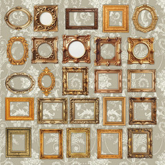 100 Pcs Vintage Frame Stickers Metallic – Scrapbooking Stickers & Embellishments