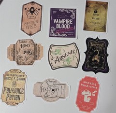 Victorian Trading 50 Gothic Spooky Apothecary Label Planner Journal Stickers 23D