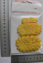 Mulberry Paper Daisies Mix SUNSHINE 60 Pk 3 Sizes 2.5, 3.5 & 5cm Kaisercraft