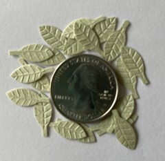 LIGHT GREEN BIRCH LEAF Die-cut Embellishment(20pc)Jolees •Garden•Christmas•Stem