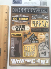 Cheer Scrapbook Stickers Lot K & Company Sticko Karen Foster Cheerleader Varsity