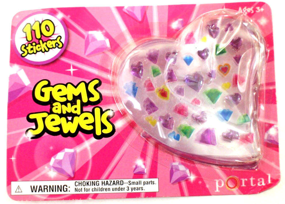 Gems and Jewels 110 Micro Stickers Portal Pub. New