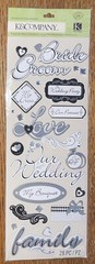 K&Company Our Wedding Title Love Family Bride Groom Party Bouquet Dress Ring 3D