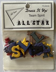 TEAM SPIRIT ALL STAR Embellishments (10pc)Dress It Up•Game•Sports •Cheer•Player