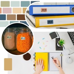 20 Sheets Colorful Coding Labels Rectangle Colored Stickers Assorted Removabl…
