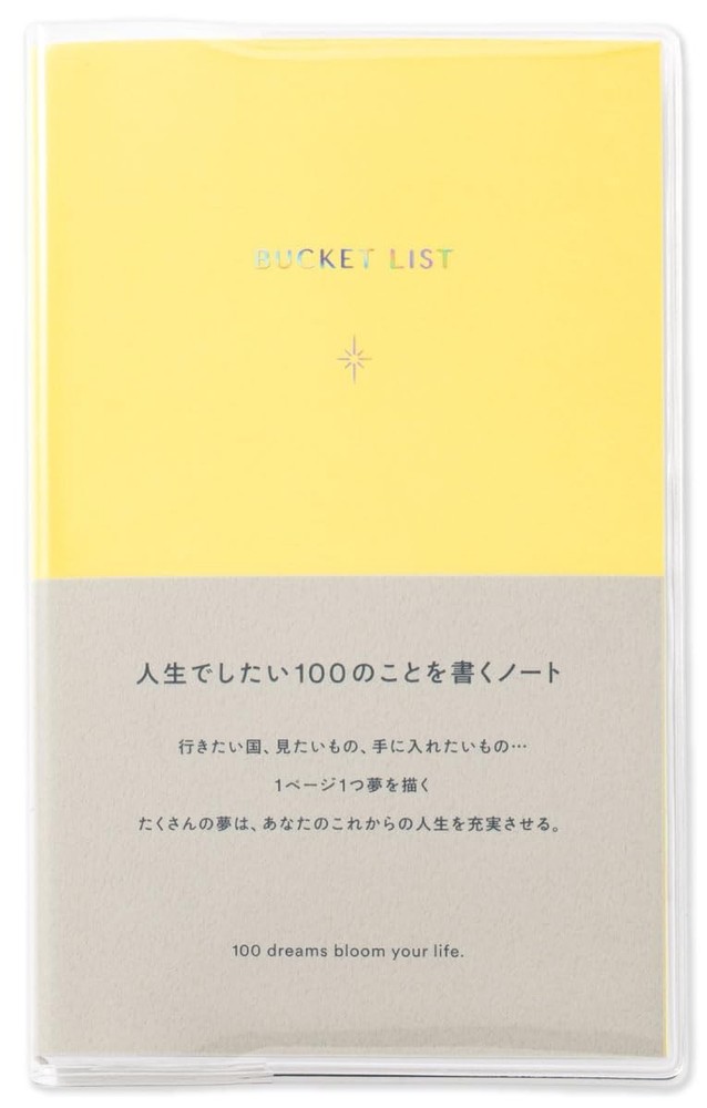 Iroha Publishing Bucket List, A6, 100 Things I Want to Do in Life, 3mm Grid