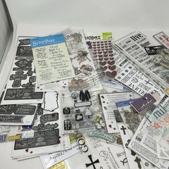 Huge Mixed Sticker & Scrapbooking Lot Holiday USA Christian Craft Set