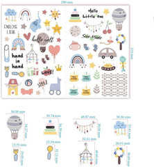 4 Sheets Baby Boy Scrapbook Supplies Stickers – Newborn Planner Journal Stickers