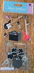 Jolees Rock & Roll GARAGE BAND Drums Electric Guitar Drum Stick Music Stickers