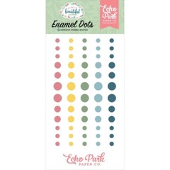 Crafts Enamel Dots EP Sticky Back Life is Beautiful Blue Green Yellow Pink