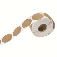 500Pcs/Roll Kraft Round Stickers Cute Self-adhesive Label Paper Sticker Classifi
