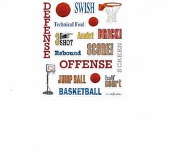 18 Basketball Goal Phrase Swish Score! Sports Scrapbook Craft Stickers
