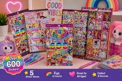 Lisa Frank Over 600 Stickers Book Rainbow Unicorn Panda Leopard NEW