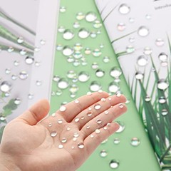 700 Pcs Clear Dewdrop Holographic Resin Beads Embellishments for DIY Crafts