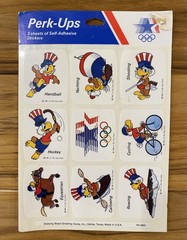 Vintage 1984 Los Angeles Olympic Games Eagle Sports Self-Adhesive Sticker Sheet