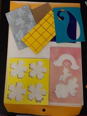 Mix lot Crafts Texture/Plain Paper Ribbon JJ Items Random Cutouts Pockets