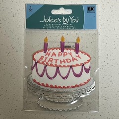 Jolee’s By You Happy Birthday Cake Scrabook Dimensional Sticker