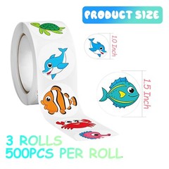 1500Pcs Cute Cartoon Animal Stickers Pack for Kids