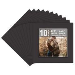 10 Pack Acid Free Picture Mats Bevel Cut White Core Frame Mattes for Photos