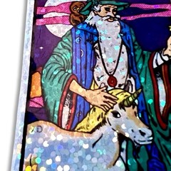 Retro Unicorn Prism Wizard Sticker Holographic 1980s Vintage REPRODUCTION Decal