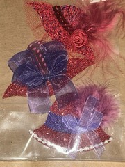 NOS Stand Outs 3D Decorative Hat Stickers 3 Pack Red Hat Society Discontinued