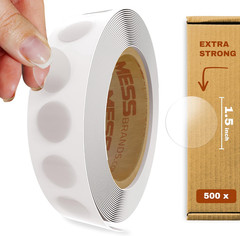 Clear round Labels, 500/Roll, 1.5 Inch – Transparent Wafer Seals & Envelope Stic