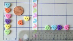 Duck Ribbon Heart Buttons pastel baby announcements Scrapbook boy girl ducks