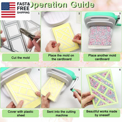 3 PCS Rectangular Die Cuts for Card Making, Frame Scrapbook Metal Cutting Die