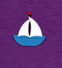 NAUTICAL SAILBOAT 3 lake water die cuts scrapbook cards Q &Co