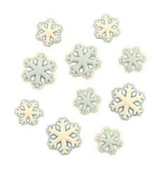 Buttons Galore 50+ Assorted SNOW Snowflakes Theme Buttons for Sewing & Crafts