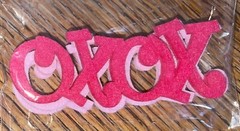 Brother Sister Design Studio Valentine Craft Word Glitter Kiss XOXO Love Sticker