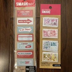 Assorted Scrapbooking Stickers/Ephemera SMASH, Webster’s Pages, Etc