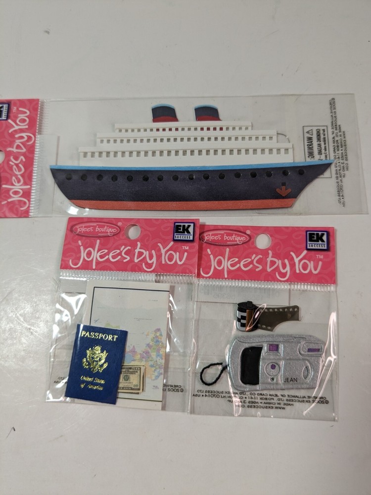 Jolee’s Scrapbooking Stickers Travel Cruise Ship Camera Passport