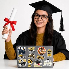 50pcs Graduation Stickers 2026, College Stickers, Class of 2026 Stickers for Gra
